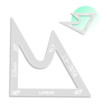 Imagem de Régua Gabarito Margem Costura E Angulos 7,5cm Patchwork - Levolpe