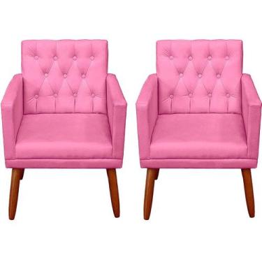 Imagem de 2 Poltronas Cadeira Capitone para Sala de Espera Recepção Escritório S