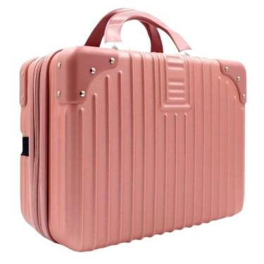 Imagem de Maleta Frasqueira De Mão Em Abs Viagem Reforçada - Kingleen, Rosa