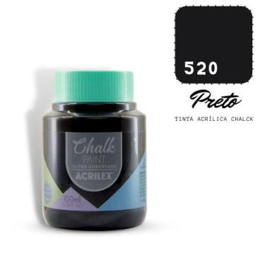 Imagem de Tinta Chalk Paint Acrilex 100ml 520 Preto