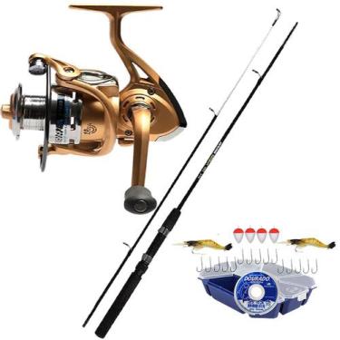 Imagem de Kit Pesca Molinete FB4000 Vara 1,80m 10-40lbs E Estojo 02 - makis fish