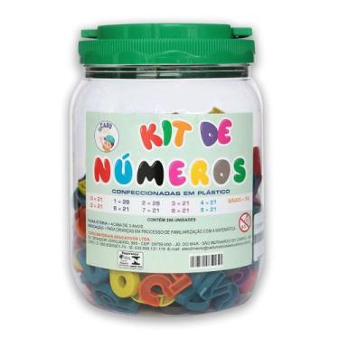 Imagem de Kit de números com 280 peças - cadu materiais educativos - 10007