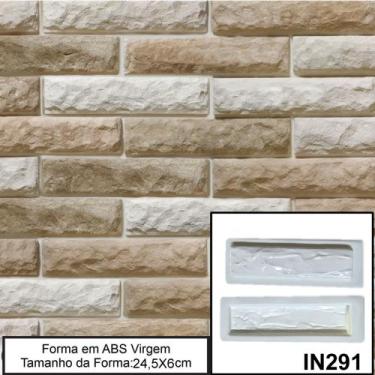 Imagem de Forma 3d Gesso Tijolinho Rajado 24X6cm em ABS Virgem 2MM Molde Para Ge