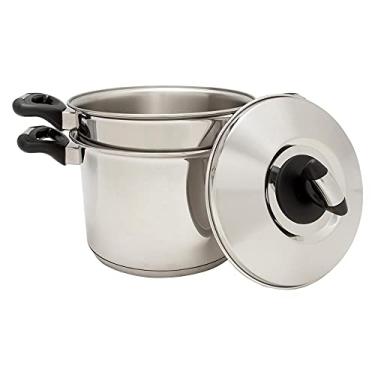 Imagem de Jogo Cozi-Pasta Fundo Triplo com Alças Baquelite, Tramontina, Solar 65720410, Inox, 20 cm