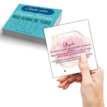 Imagem de Cartão agradecimento Cliente pela compra + Cartão motivacional (variad