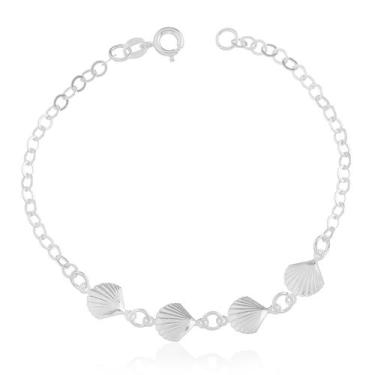 Imagem de Pulseira de Prata 925 Quatro Conchas - JA Jóias