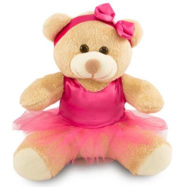 Imagem de Ursa de Pelúcia Bailarina 45cm Decoração de Festas - Toybrink, Caramel