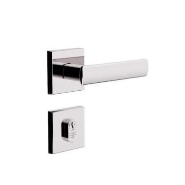 Imagem de Fechadura Design Externa Roseta Quadrada 55mm Cromado 841E81755CR 3F