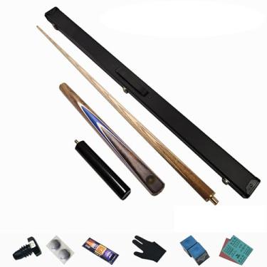 Imagem de Taco de sinuca de madeira de freixo de 147 cm, taco de sinuca, taco de sinuca profissional para esportes de mesa de sinuca, bar de bilhar de madeira (D taco de sinuca + acessórios + caixa de tacos, 10