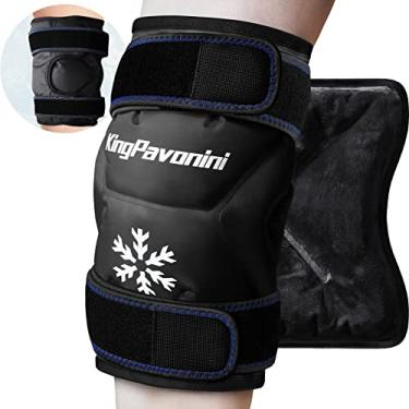 Imagem de KingPavonini Envoltório De Joelho Xxl Ao Redor De Todo O Joelho Após A Cirurgia, Bolsa De Gelo Em Gel Reutilizável Para Lesões No Joelho, Bolsa De Gelo Grande Para Alívio Da Dor, Inchaço, Lesões Espor