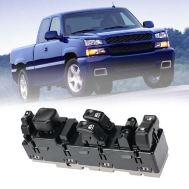 Imagem de Interruptor mestre de janela elétrica com botão de trava de porta para Silverado Sierra 1500 2500 3500 920-023 15883318 DWS-226 lado do motorista Master Power Window