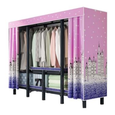 Imagem de Guarda-roupa Armário dobrável de tecido, guarda-roupa resistente, rack de roupas para quarto, organizador de armazenamento de roupas para resistente armário