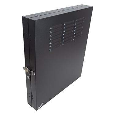 Imagem de NavePoint Gabinete vertical de parede 2U para equipamentos de rede de 48 cm, servidores, painéis de interruptor e patch, perfil baixo, profundidades de 50 cm, capacidade máxima de peso 68 kg