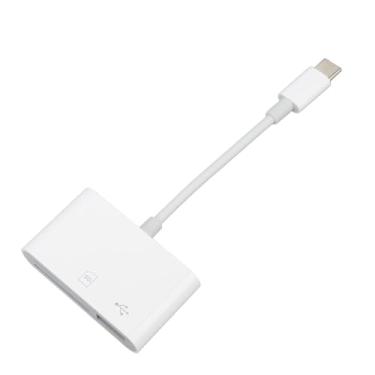 Imagem de Leitor de Cartão de Memória USB C 3 Em 1 Multiporta, Transmissão Estável Plug and Play, Com Velocidade de 500 M/S, Suporte para Telefone PC Laptop Câmera U Disk, Adaptador de
