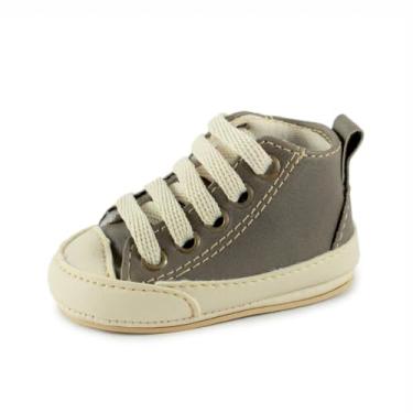 Imagem de Sapatinhos Bebê-Tenis recém-nascido primeiros passos, forrado com tecido espumado 14ao20 baby 1101B (Castor Bege, BR, Bebê, Numérico, 16)