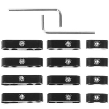 Imagem de 12 peças de liga de alumínio motor vela de ignição motor carro vela de ignição separador de fio preto divisor de fio kit separador para fio de 8 mm 9 mm 10 mm
