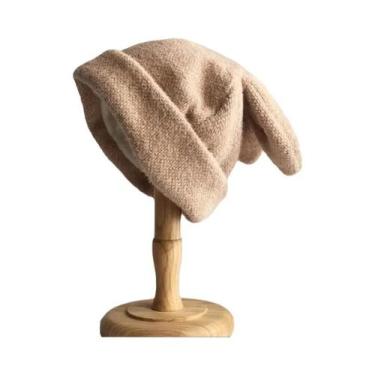 Imagem de Gorro Unissex com Orelhas de Coelho - Quente para Outono/Inverno - Est