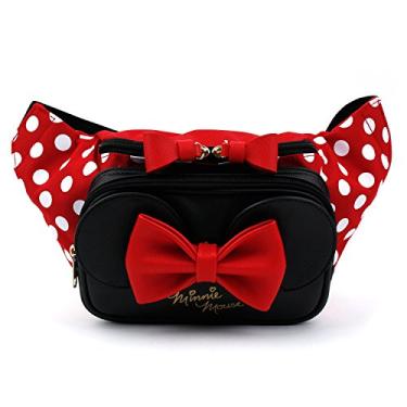 Imagem de Winghouse x Minnie Red Ribbon Polka Dot Fanny Pack Sling Chest Travel Trip Bum Bag Bag for Girls Ladies (Large)