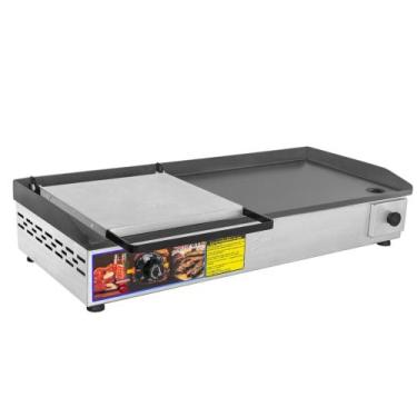 Imagem de Chapa De Hot Dog Elétrica 70X30 Com Prensa GRANDE - SEVEFORT, 110V