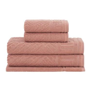 Imagem de Jogo de Toalhas Buddemeyer Olimpo Extra Soft Banhão Salmao 5 peças