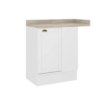 Imagem de Gabinete De Cozinha Modulado Balcão Com Tampo Bella 2611 Canto Reto Com 1 Porta 94cm Br...