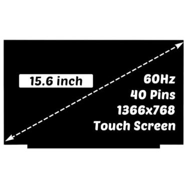 Imagem de L52001-001 Substituição para tela LCD HP 15-dw0038wm 6FV94UA 15-dw0036wm 15-dw2025cl 15-dw3013dx 1366x768 40 pinos 60Hz 15,6 polegadas LCD LED painel digitalizador (apenas para tela sensível ao toque)