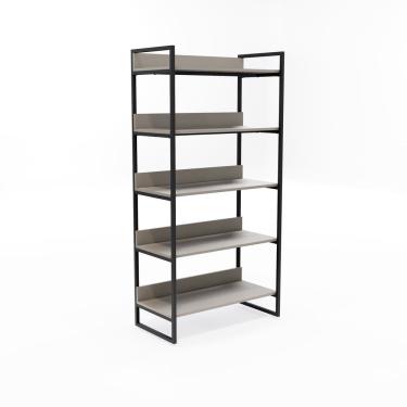 Imagem de Estante Desmontável 5 Prateleiras - Preto e Moca