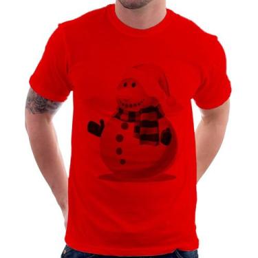 Imagem de Camiseta Boneco de neve - Foca na Moda, Vermelho, GGG