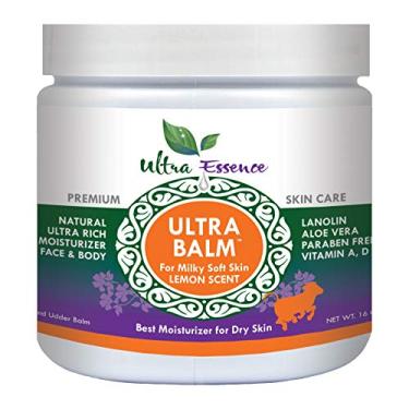 Imagem de Ultra Balm Hidratante Diário 16 Oz Para Pele Seca Com Coceira, Psoríase E Eczema, Contém Lanolina, Vitaminas A, D E E, Aloe Vera, Para Hidratar Rosto, Corpo, Mãos Secas E Calcanhares Rachados (Limão)
