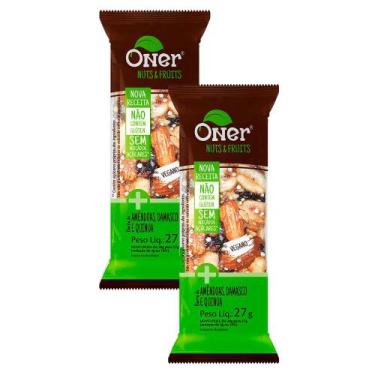 Imagem de Kit 2 Barra Oner Nuts & Fuits Amêndoas Damasco e Quinua 27g