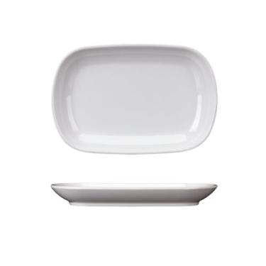 Imagem de Pães cozidos no vapor para café da manhã, bolinhos, prato de macarrão frito, dim sum retangular, pratos frios, prato de lanche - 1308 branco 20 cm