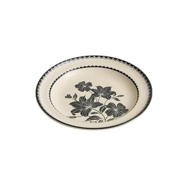 Imagem de Pratos de cerâmica floral antigos, utensílios de mesa domésticos de personalidade criativa - 25,4 cm perfume lírio floral - prato raso