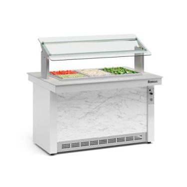 Imagem de Buffet Refrigerado Gelopar 3 Cubas Branco 220V GBRF-140