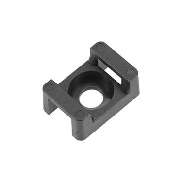 Imagem de Suporte de cabo uxcell com base tipo sela, suporte de arame permanentemente de âncora para mesa de parede, 23 x 16 x 10 mm, preto, 100 peças