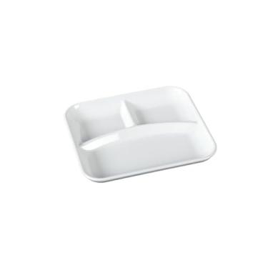 Imagem de Prato de mesa branco, imitação de porcelana lanche multi-grade prato de lanche - 313-3