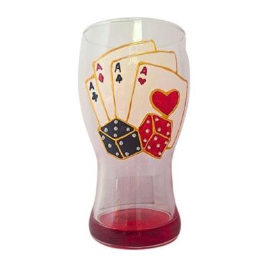 Imagem de Copo Cerv. Zé Pelintra Baralho e Dados Tulipa 320ml  Vidro - Nadir