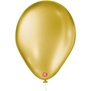 Imagem de Balão Cintilante N70 Ouro Pacote com 50 Unidades - Sao Roque