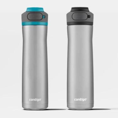 Imagem de Kit com 2 Garrafas Térmicas Cortland Chill AUTOSEAL Black e Azul Conti