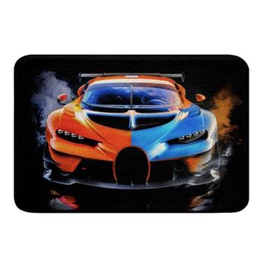 Imagem de Tapetes de banheiro esportivos para carro, esportes de corrida, banheiro; tapetes não macios, modernos, laváveis, para automóveis, tapetes, entrada, decoração de banheiro, 51 x 81 cm para cozinha, quarto, sala de estar, interior