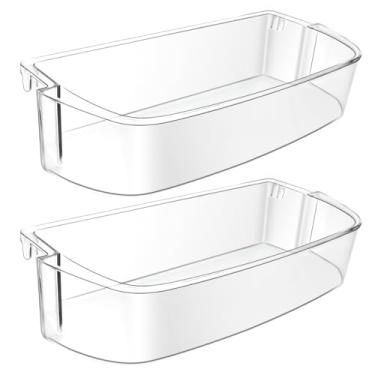 Imagem de Upgrade WPW10710203 Substituição do compartimento da porta da geladeira (pacote com 2), substitui W10451871 W10463668 W10710203 WPW10710203VP para Whirl-pool Ken-more May-tag Prateleira de porta de geladeira