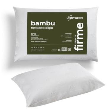 Imagem de Travesseiro de Bambu 50x70cm 100% Fibra Siliconada antialérgico Toque Macio Lavável