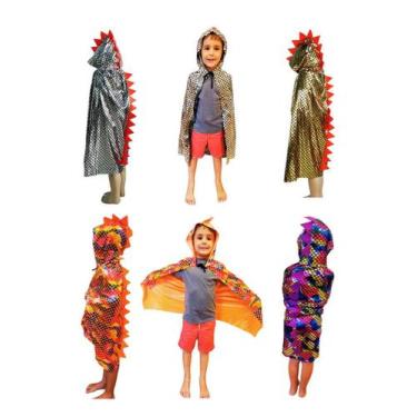 Imagem de Capa Fantasia De Dragão Dinossauro Infantil C/ Capuz - CM Presentes e 