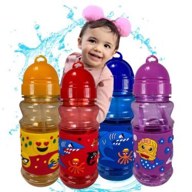 Imagem de Squeeze Infantil Garafinha Agua Plástico Bico Silicone 420ml - PDIMPOR