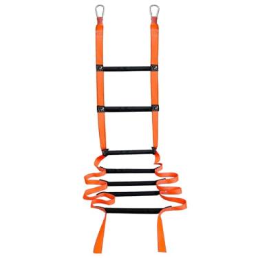 Imagem de Escada de corda, escada de incêndio de 32,8 metros, escada de emergência de implantação rápida para casas de 2 a 3 andares, janelas e varandas