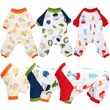 Imagem de Akozon Cozy Spring/verão Pijamas de Estimação - Laranja, Raposa, Desenhos de Leão Azul - Roupas de Dormir Fofas e Loungewear para Conforto Em Casa (S) (M) (L) (Xl)