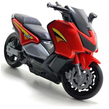 Imagem de Moto Brinquedo Grande Tipo Honda Biz Realista Vermelha