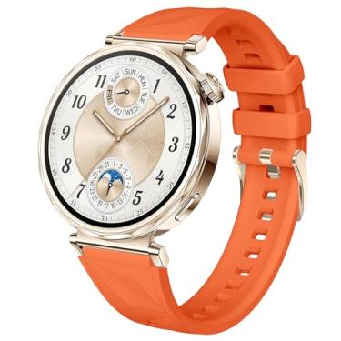 Imagem de DEALELE Pulseiras compatíveis com Huawei Watch GT5 Pro 42 mm / GT5 41 mm / GT4 41 mm / Garmin Venu 3S / Forerunner 265S / Fossil Women's Gen 6, pulseira de substituição de silicone de cristal de gelo