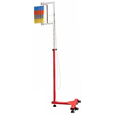Imagem de Testador de salto vertical de altura ajustável, desafiador vertical: Ajuda de treino do testador de medição de salto de pé, reiniciador de polia, quatro cores, 5,58 0,50 pés