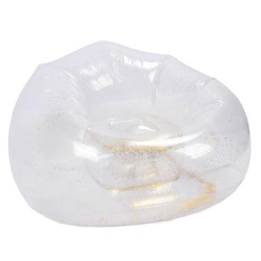 Imagem de Poltrona inflável de PVC transparente, economiza espaço, confortável, relaxante, inflável, móveis infláveis portáteis para quarto, cadeira inflável, varanda, piscina, viagens