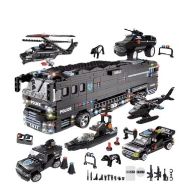 Imagem de Conjunto de Blocos de Montar de Plástico Policial SWAT, com Veículos, Armas e Acessórios